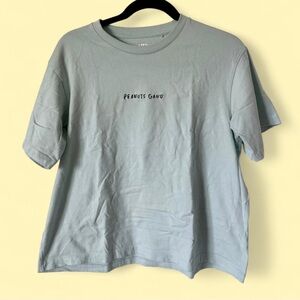 Uniqlo Light Blue Peanuts Gang Tee - Short Sleeve